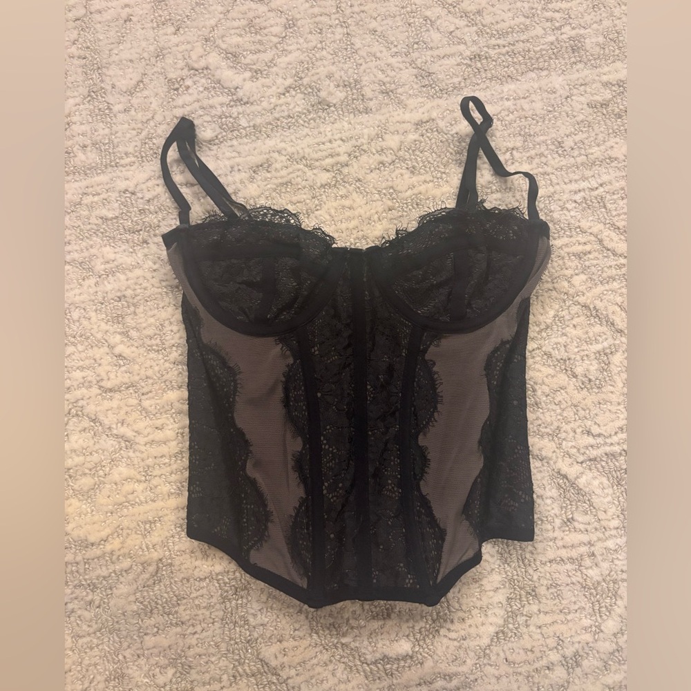 Urban Outfitters Out From Under Modern Love Corset in Black | S | NWOT